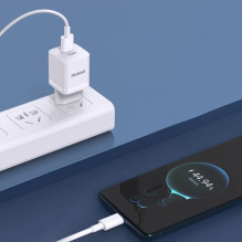 „Dudao“ sieninis įkroviklis GaN 33W PPS USB C / USB Dudao A13Pro - baltas „Dudao“ sieninis įkroviklis GaN 33W PPS USB C / USB Dudao A13Pro - baltas