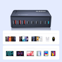Wozinsky Wozinsky WSL-240 GaN QC3 Charging Station - 200W - Black