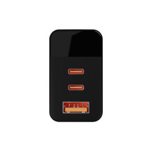 LCD wall charger USB socket + USB-Cx2 PD 65W GAN black wattmeter LCD wall charger USB socket + USB-Cx2 PD 65W GAN black wattmeter