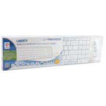 Esperanza EK122W klaviatūra RF belaidė QWERTY balta Esperanza EK122W klaviatūra RF belaidė QWERTY balta