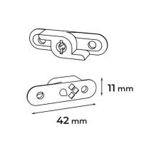 NO-DRILL-FIXATION SYSTEM AC.PANEL. 2PCS NO-DRILL-FIXATION SYSTEM AC.PANEL. 2PCS