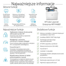 HP Color LaserJet Enterprise LaserJet Enterprise M480f Multifunction Color Printer, Ethernet Only Copier, Scanner