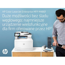 HP Color LaserJet Enterprise LaserJet Enterprise M480f Multifunction Color Printer, Ethernet Only Copier, Scanner