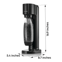 Sodastream Wassersprudler GAIA Black (Black, inkl. 1 PET-Flasche + 1 CO?-Zylinder)