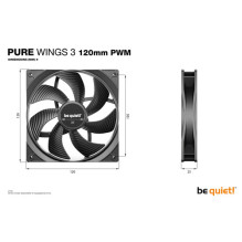 be quiet! Pure Wings 3 PWM Triple Pack - 120mm Case Fan be quiet! Pure Wings 3 PWM Triple Pack - 120mm Case Fan