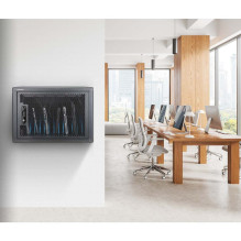 Manhattan Laptop Charging Cabinet Desktop (or trolley) via USB-C 65W 16" 12-bay, Suitable for USB-C laptops (to 16& Manhattan Laptop Charging Cabinet Desktop (or trolley) via USB-C 65W 16" 12-bay, Suitable for USB-C laptops (to 16&