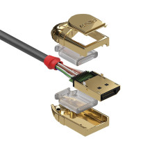 DisplayPort Cable - LINDY Gold Line DisplayPort 1.2 Cable, 7.5 m, Grey