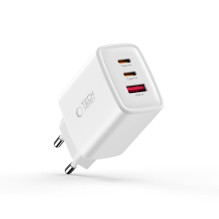 Tech-Protect Tech-Protect NCA65W-GAN 3-Port 65W Wall Charger - White