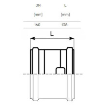 Coupling external repair D160 Coupling external repair D160