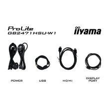 Monitorius - IIYAMA G-MASTER GB2471HSU-W1 23,8" Full HD 240 Hz Balta