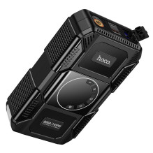8000 mAh išorinė baterija 2,4A 18W su automobilio užvedimo funkcija ir oro pompa Hoco QS6 juoda