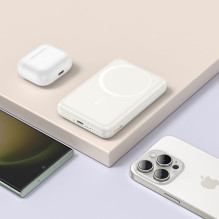 Powerbank compatible su MagSafe Hoco 10000 mAh QC PD 2A 20W J141 pieno baltumo Powerbank compatible su MagSafe Hoco 10000 mAh QC PD 2A 20W J141 pieno baltumo