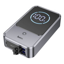 10000 mAh išorinė baterija 2,4A 18W su automobilio užvedimo funkcija Hoco QS7 metalo pilka 10000 mAh išorinė baterija 2,4A 18W su automobilio užvedimo funkcija Hoco QS7 metalo pilka
