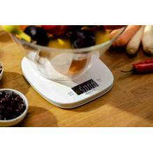Kitchen Scales - Zelmer ZKS1451 Electronic 5 kg with Bowl and LCD Display White Kitchen Scales - Zelmer ZKS1451 Electronic 5 kg with Bowl and LCD Display White