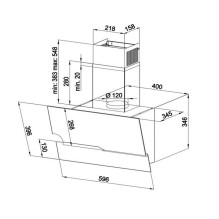 Hood - Wall-mounted MAAN Zetka 620 m³ / h, Black