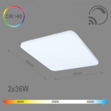 PLAFOND SOPOT2X36W D50 RC 6470LM LED PLAFOND SOPOT2X36W D50 RC 6470LM LED