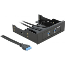 DELOCK front panel 3.5" 2x USB3.0 with 5.25" cover DELOCK front panel 3.5" 2x USB3.0 with 5.25" cover