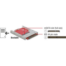 DELOCK IDE adapteris IDE 44Pin – mSata Bu / Bu DELOCK IDE adapteris IDE 44Pin – mSata Bu / Bu