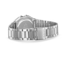 CASIO A158WA-1DF Vintage Unisex digitālais pulkstenis ar nerūsējošā tērauda siksniņu, Black / Silver CASIO A158WA-1DF Vintage Unisex digitālais pulkstenis ar nerūsējošā tērauda siksniņu, Black / Silver