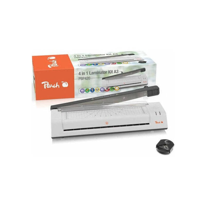 Laminavimo aparatas Peach 3 viename su pjaustytuvu PBP420, A3
