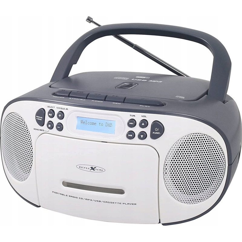 Radijo grotuvas Reflexion Reflexion RCR2260DAB Boombox balta / pilka