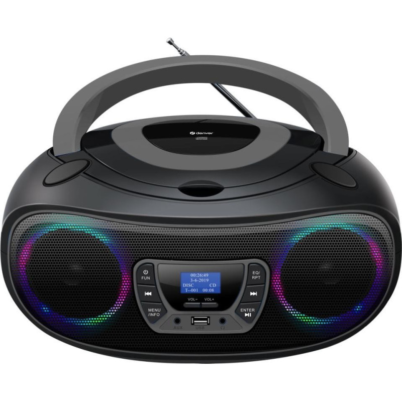 Denver TDB-212 DAB+ Boombox FM / BT / USB / CD / AUX Grey
