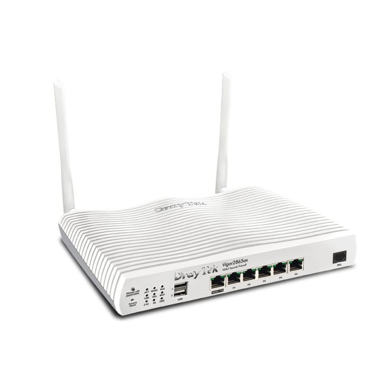 Belaidis maršrutizatorius DrayTek Draytek Vigor 2865ax Gigabito eternetas Dviejų dažnių (2,4 GHz / 5 GHz) Baltas