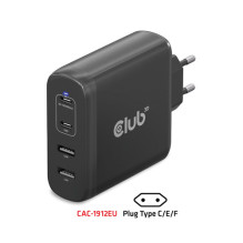 Club 3D Club3D travel charger 100W GAN technology, 2xUSB-A and 2xUSB-C, PD 3.0 support