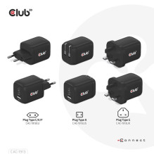 Club 3D Club3D travel charger 65W GAN technology, 3 ports (2xUSB-C + USB-A), PPS, Power Delivery(PD) 3.0 support Club 3D Club3D travel charger 65W GAN technology, 3 ports (2xUSB-C + USB-A), PPS, Power Delivery(PD) 3.0 support