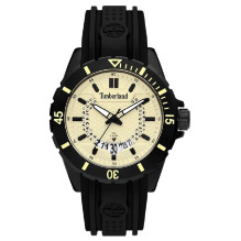 Laikrodis TIMBERLAND Vyrams 15578JSB-14P (MEDFORD 46MM Beige 3H Data Black Silikonas)