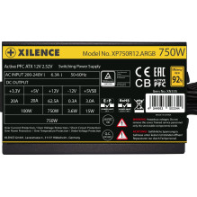 Xilence Maitinimo šaltinis 750W Žaidimams GOLD 80+ ATX XP750R12.ARGB Xilence Maitinimo šaltinis 750W Žaidimams GOLD 80+ ATX XP750R12.ARGB