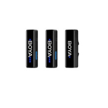 BOYA Belaidis mikrofonas, viskas viename, 2.4GHz, 1 imtuvas ir 2 siųstuvai, itin ilgas baterijos veikimo laikas Black EU BOYA Belaidis mikrofonas, viskas viename, 2.4GHz, 1 imtuvas ir 2 siųstuvai, itin ilgas baterijos veikimo laikas Black EU
