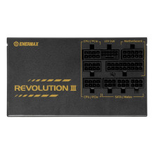 ENERMAX REVOLUTION III ATX3.1 PCI-e 5.1 650W Barošanas bloks 80Plus Gold pilnībā modulārs 120mm FDB ventilators 105C jap ENERMAX REVOLUTION III ATX3.1 PCI-e 5.1 650W Barošanas bloks 80Plus Gold pilnībā modulārs 120mm FDB ventilators 105C jap