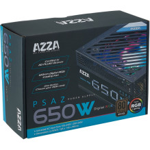 AZZA Power supply unit 650W ATX 80 Plus Bronze ARGB 120mm Black AZZA Power supply unit 650W ATX 80 Plus Bronze ARGB 120mm Black