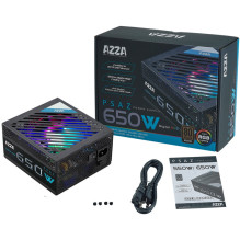 AZZA Maitinimo blokas 650W ATX 80 Plus Bronze ARGB 120mm Juoda AZZA Maitinimo blokas 650W ATX 80 Plus Bronze ARGB 120mm Juoda