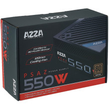 AZZA power supply unit 550W ATX 80 Plus Bronze 120mm Black AZZA power supply unit 550W ATX 80 Plus Bronze 120mm Black