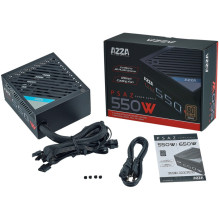 AZZA maitinimo blokas 550W ATX 80 plius bronza 120mm juoda