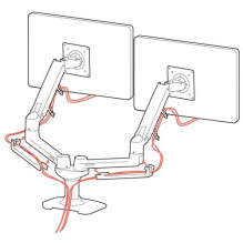 Ergotron stalo laikiklis 2 monitoriams iki 27 colių LX Dual (45-245-224)