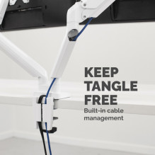 Fellowes Desk mount for 2 monitors up to 32" Platinum (8056301)