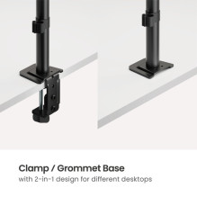Equip table mount 17"-32" / 1TFT 360° flexible 10Kg Black Equip table mount 17"-32" / 1TFT 360° flexible 10Kg Black