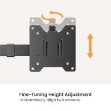 Equip table mount 17"-35" / 2TFT 360° high performance 20Kg black Equip table mount 17"-35" / 2TFT 360° high performance 20Kg black
