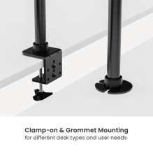 Equip table mount 17"-35" / 2TFT 360° high performance 20Kg black Equip table mount 17"-35" / 2TFT 360° high performance 20Kg black