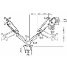 Equip desk holder for 2 monitors 17" - 32" (650121) Equip desk holder for 2 monitors 17" - 32" (650121)