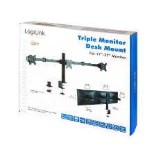 LogiLink Desk holder for 3 monitors 17" - 27" (BP0107) LogiLink Desk holder for 3 monitors 17" - 27" (BP0107)