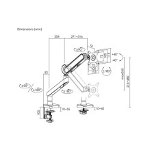 Equip table mount for monitor 17" - 35" Premium (650185) Equip table mount for monitor 17" - 35" Premium (650185)