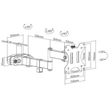 Techly TV wall mount for LED LCD 17"-32", black Techly TV wall mount for LED LCD 17"-32", black