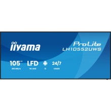 Monitors iiyama signage displejs Kiosks 2,66 m (104,6") Wi-Fi 500 cd / m UltraWide 5K HD Iebūvēts procesors Android