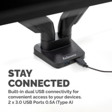 Fellowes Galda turētājs 2 monitoriem līdz 32" Platinum (8042501)