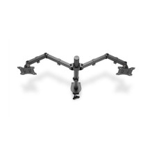 Double Desk Mount with Clamp 2x LCD max. 32" max. Load 2x 8kg with Tilt and Swivel Black