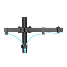 Double Desk Mount with Clamp 2x LCD max. 32" max. Load 2x 8kg with Tilt and Swivel Black